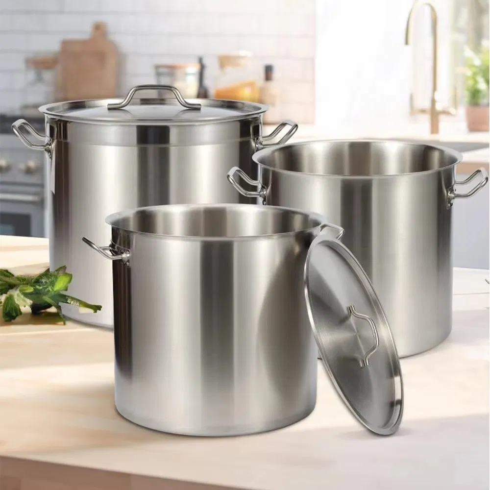 21L Professional Grade Stainless Steel Stock Pot for Chefs