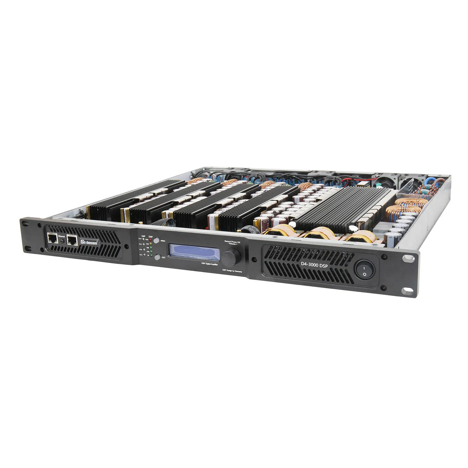 DSP 2 Ohms Stable D4-3000 Professional 4 Channnels 6500W DSP 1u Digital Power Amplifier Audio Sound