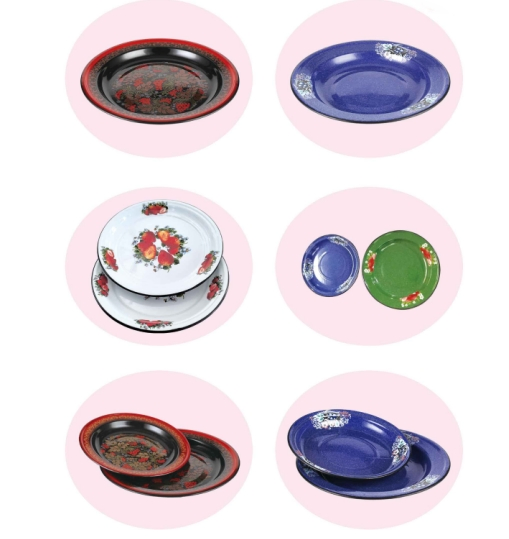Commonly Used Printed Russian Enamel Thickened Tray