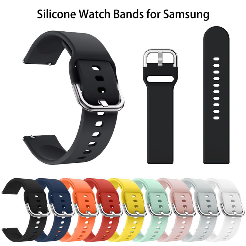 Factory Price Silicone Watch Strap Replacement for Samsung 20mm 22mm Silicone Rubber Sport Watch Band Strap for Galaxy Active/ 2 for Apple Watch Wholesale