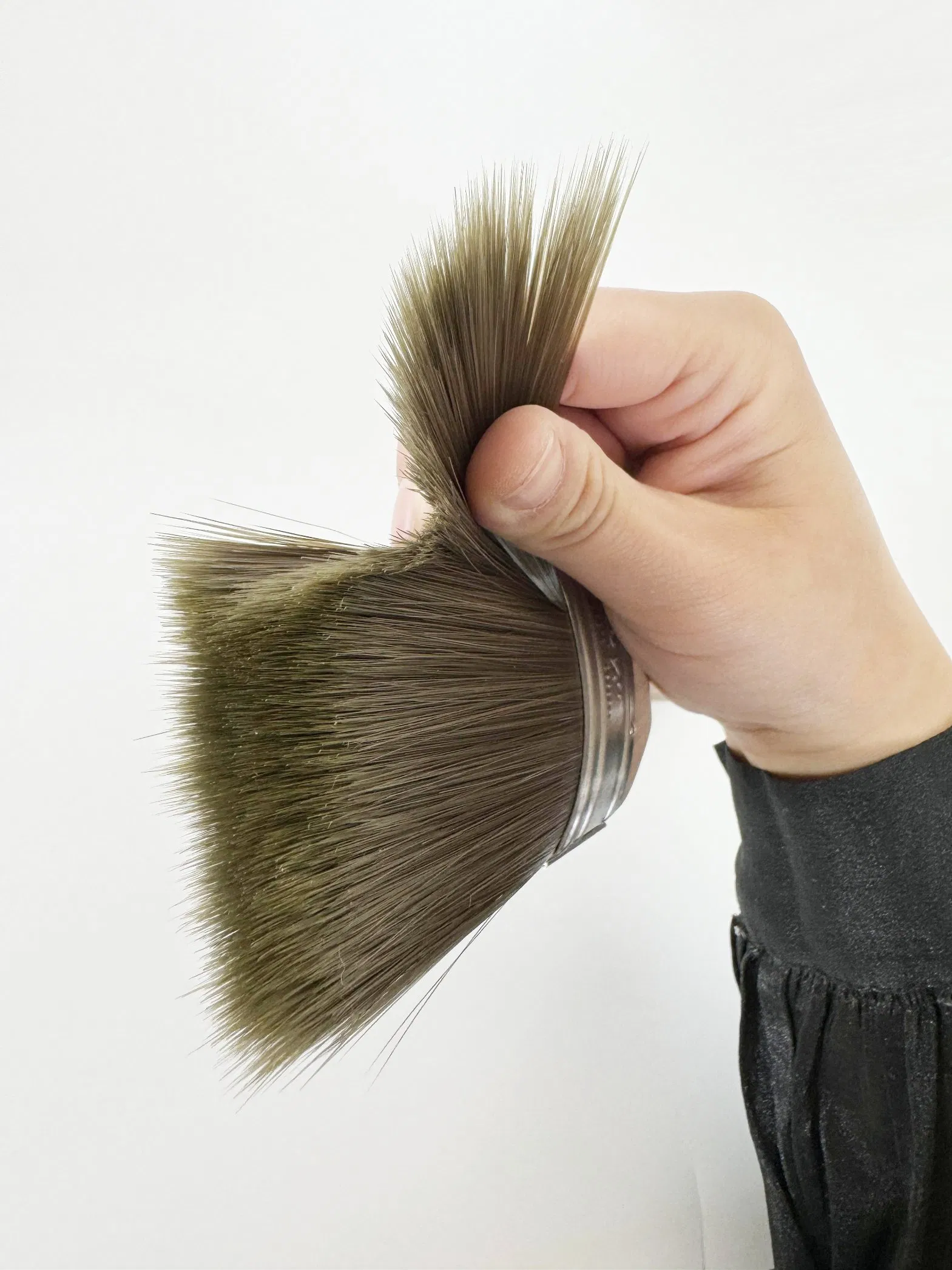 2.5-Inch High Quality Beech Wood Handle Elliptical Shaped Stainless Ferrule Mixed Tapered Filament Paint Brush