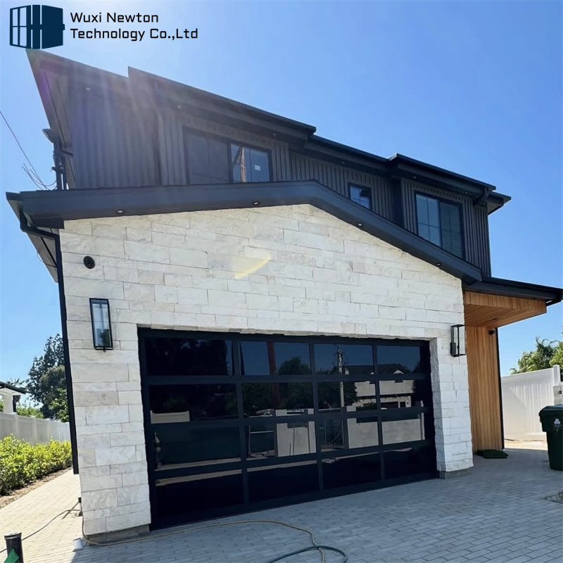 High-Performance Electric Powered Anti-Theft Transparent Soundproof Garage Door Full Glass with Motor