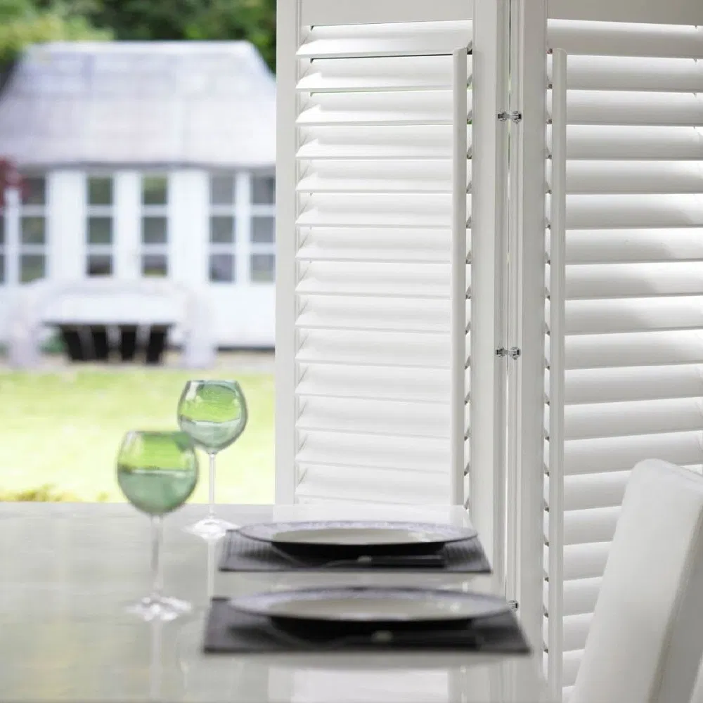 Factory Price Plantation Shutters Louver Windows Shutter Simple Style Wooden and PVC Shutters for Window