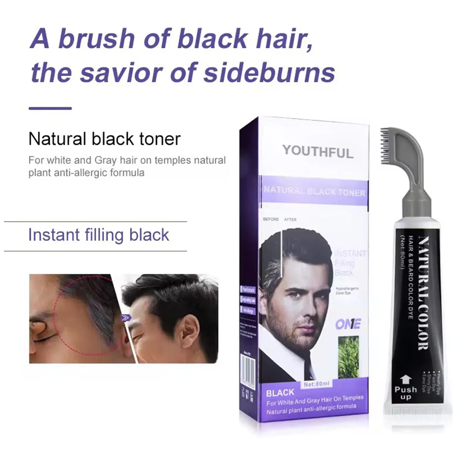 Factory Price Long-Lasting Hair Beard Coloring Dye