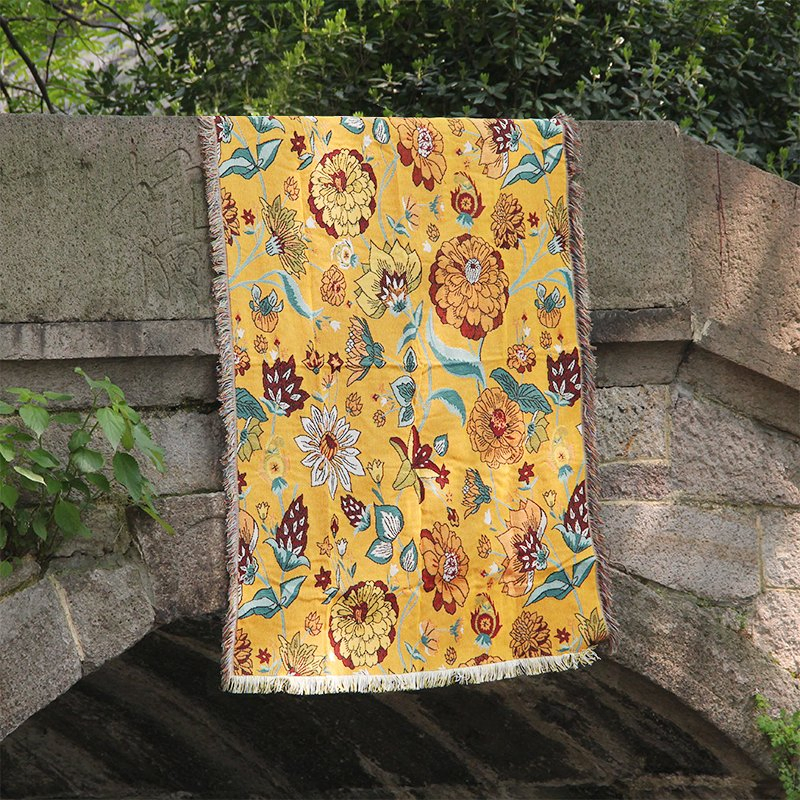 Плед тафтинг с каймой, индивидуальный узор