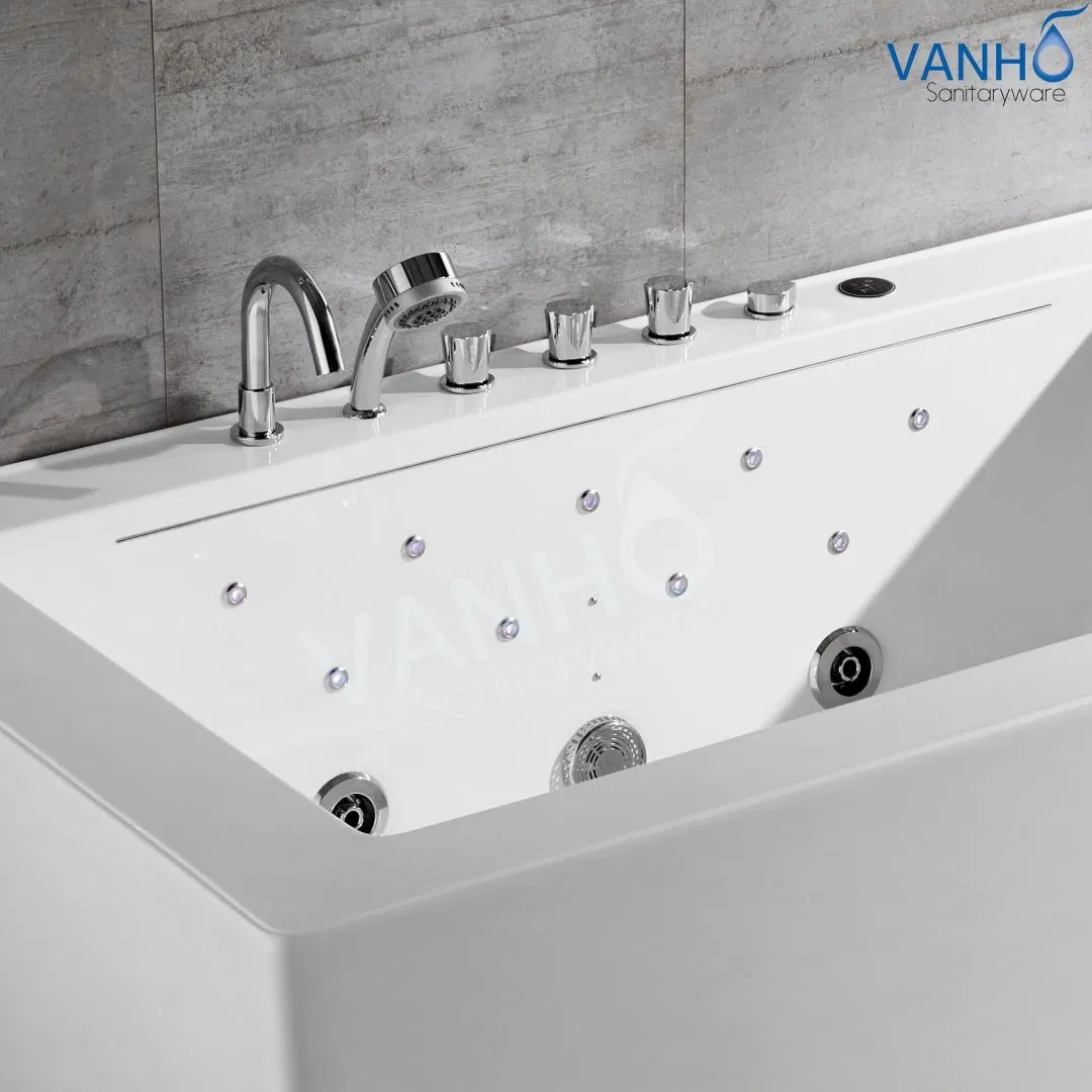 New Popular Style Water Massage, Digital Control Panel Acrylic Freestanding Massage Bathtub