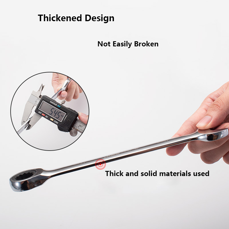 Рожковый ключ-трещотка 6-32 мм с двойным назначением