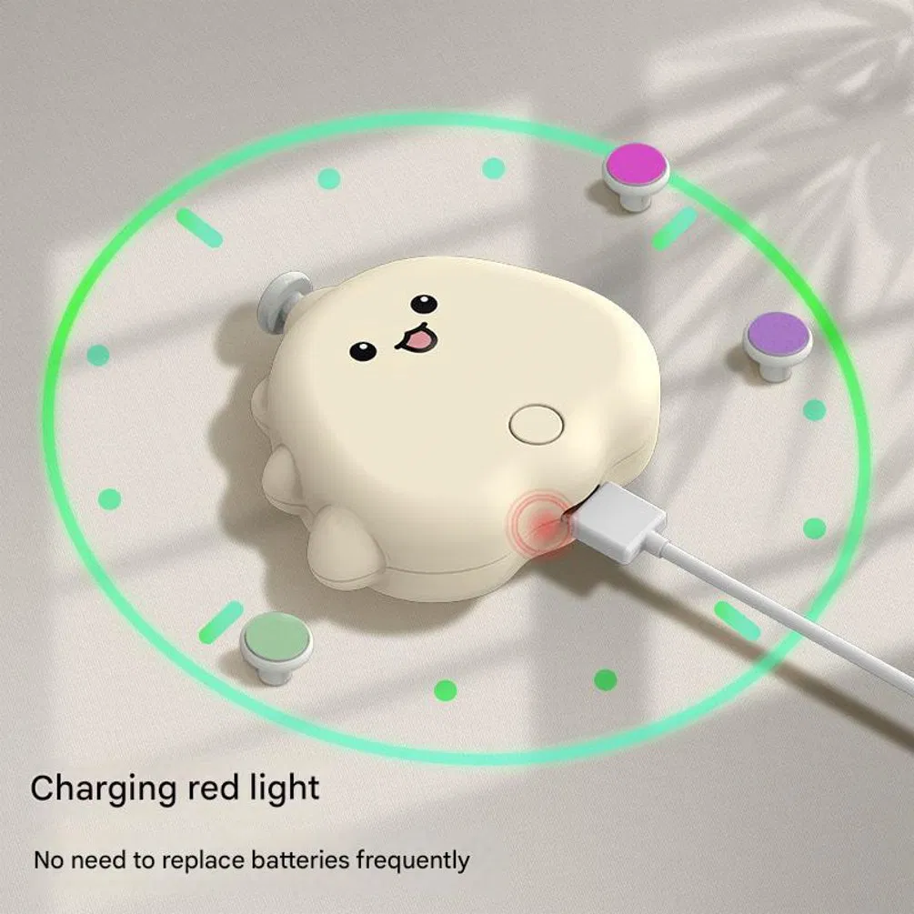 New Cartoon Design Portable Electric Baby Nail Cutter Clippers Baby Nail Trimmer Set with 6PCS Grinding Heads
