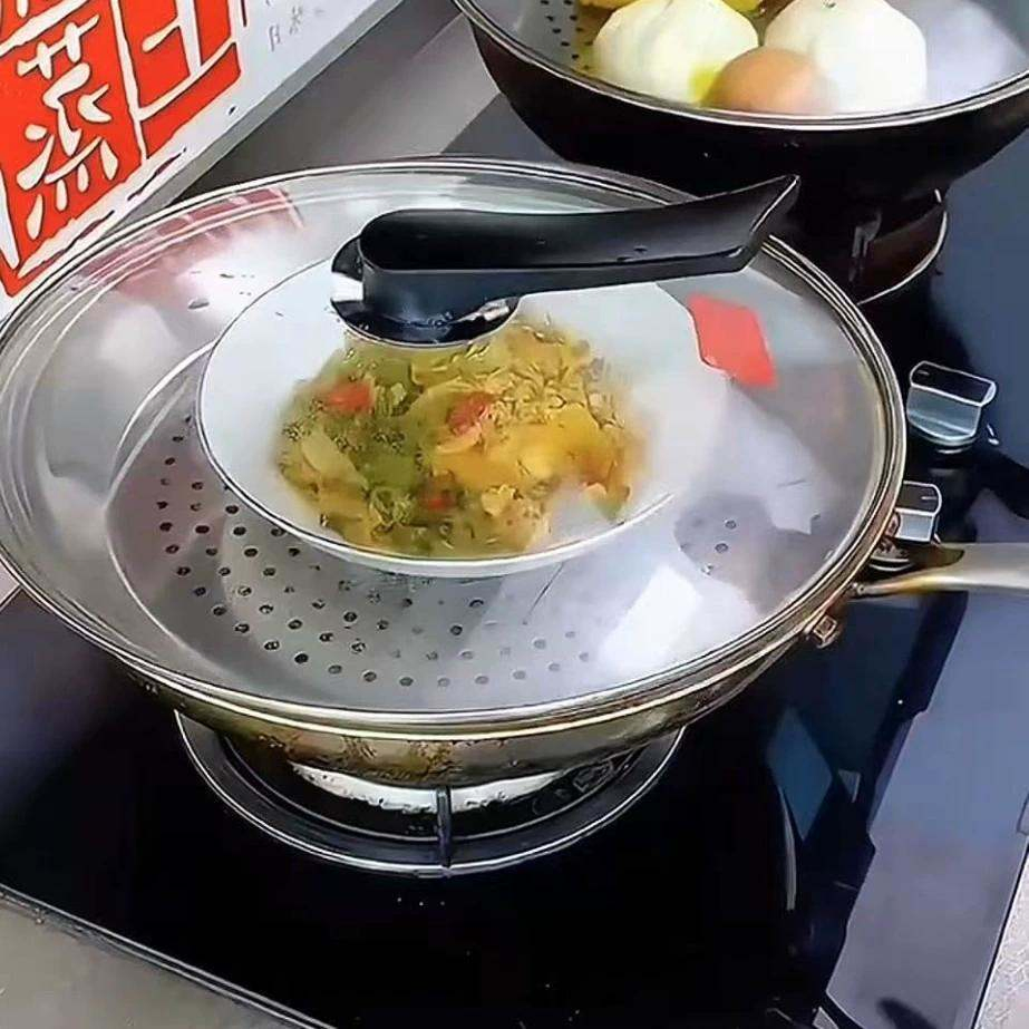 Stainless Steel Steaming Tray Thick and Heat-Resistant Household Waterproof Steamer