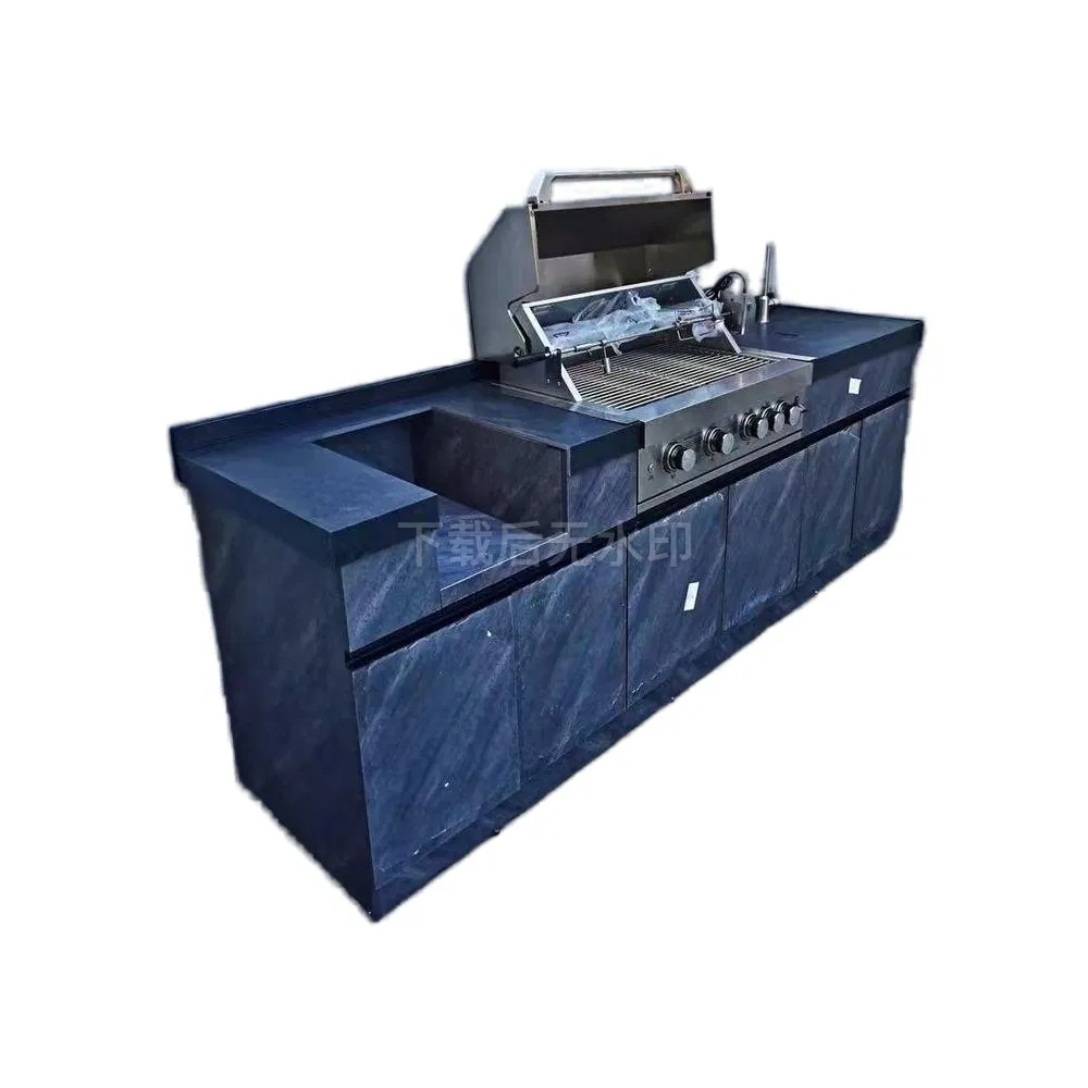 Modern Waterproof Stainless Steel Kitchen Cabinet Outdoor Kitchen Barbecue Grill SUS 304 Barbecue Cabinet Outdoor Sink