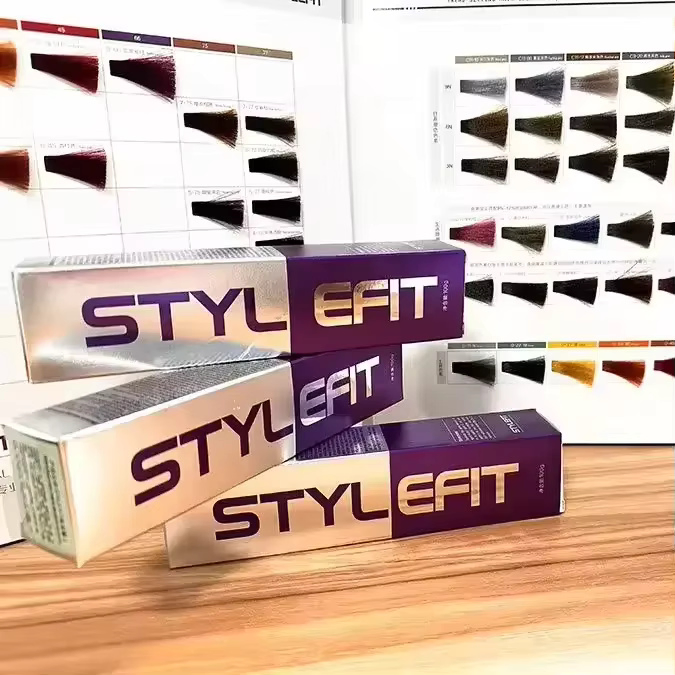 Ammonia-Free Natural Hair Color Cream for Professional Use