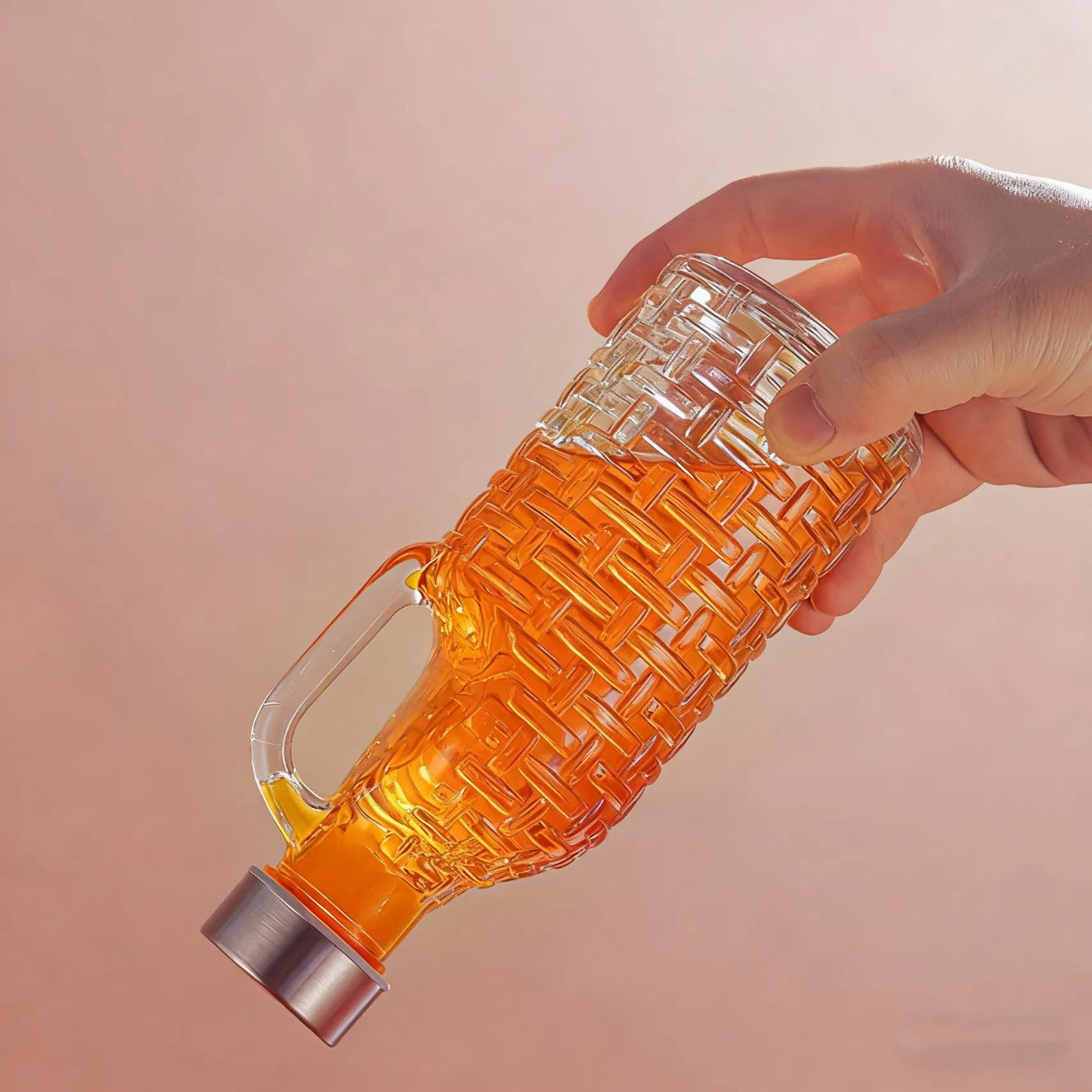 500ml 1L Glass Beverage Bottle with Cap Juice Milk Pot Glass Jug Milk Kettle for Juice Oil Milk Tea