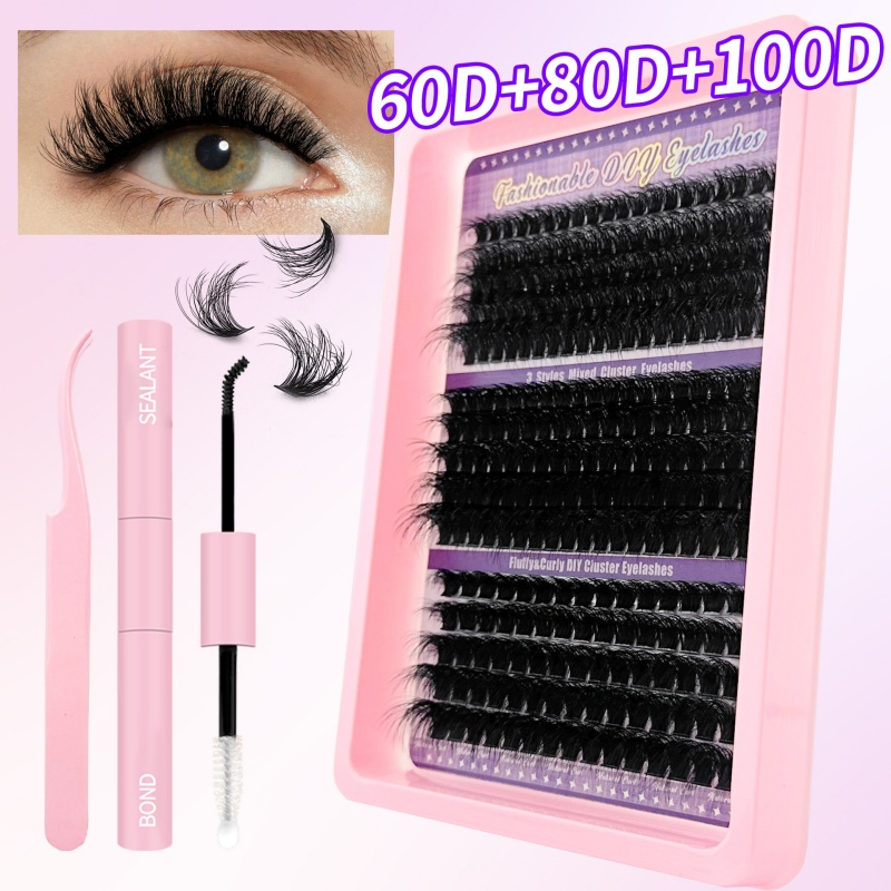 DIY Cluster Pointed-Tip Fairy Style European and American Style Amazon Eyelash Book