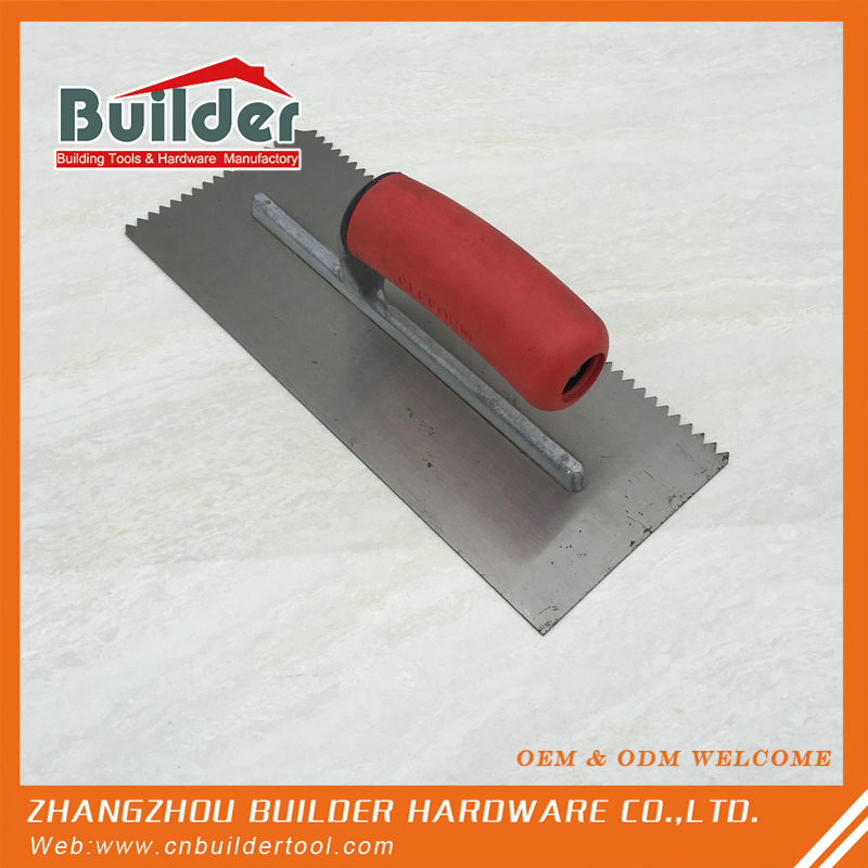 Tile Plastering Trowel Carbon Steel V-Shape Notched Trowel