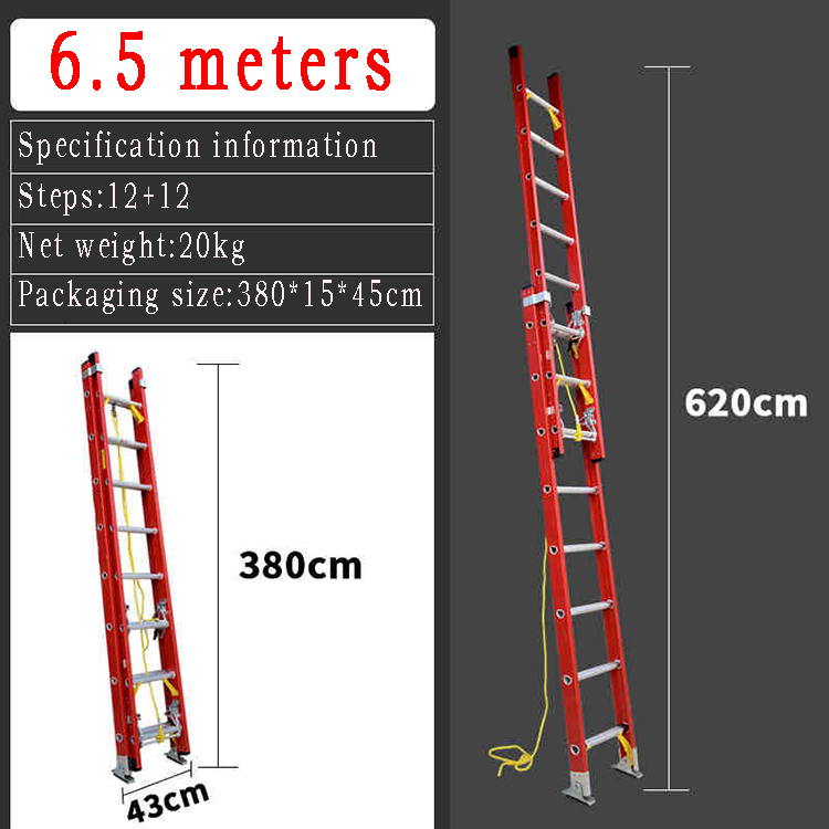Fiberglass Extension Aluminum Telescopic Ladder Fiberglass Scaffolding for Household Supermarkets and Warehouses