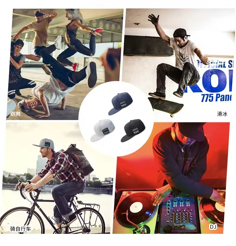 Smart Wireless Bluetooth 5.4 Music Baseball Music Cap Dual Speaker Wireless Audio Hat with Hi-Fi Sound, Outdoor Sports Travel Gift