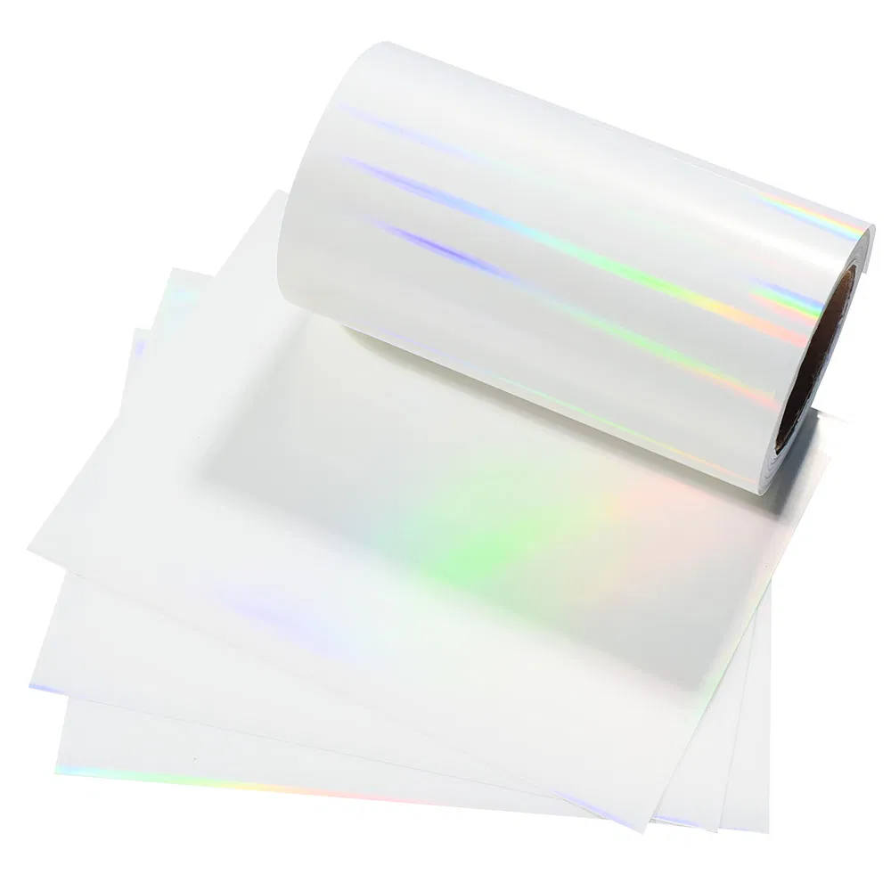 China Wholesale Printable Clear Holographic Adhesive Sticker Paper Waterproof A4 Sheet Inkjet Vinyl Sticker Paper for Laser & Inkjet Printer-