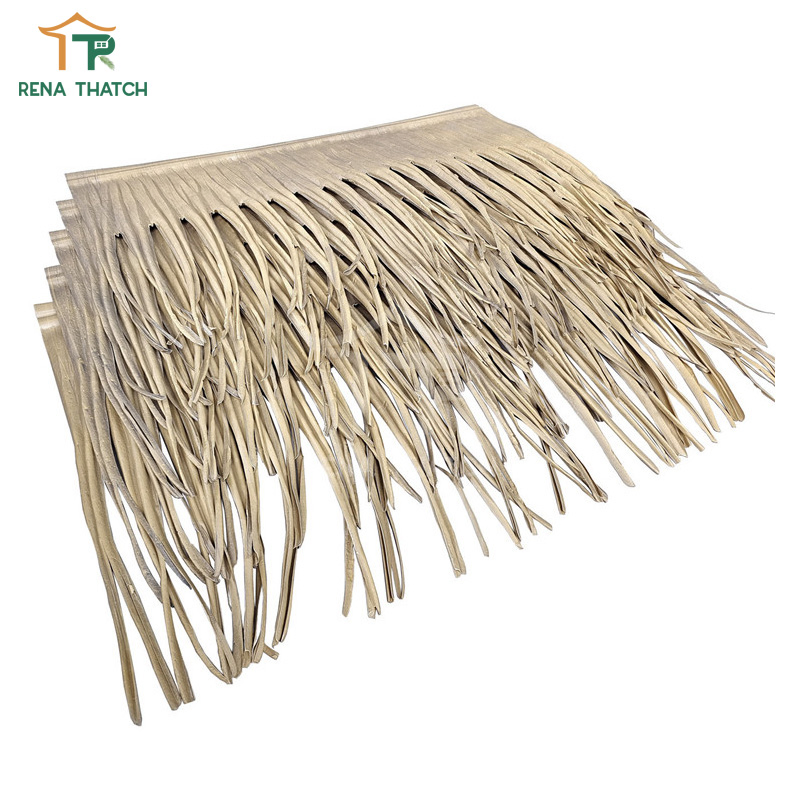 Recyclable Anti-UV Plastic Artificial Palapa Palm Leaf Thatches Synthetic Plastic Palm Panel