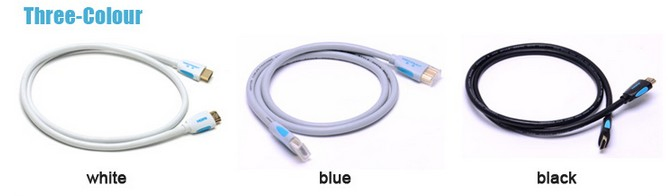 HDMI Cable with Double Color Support 3D 1080P 4k*2k