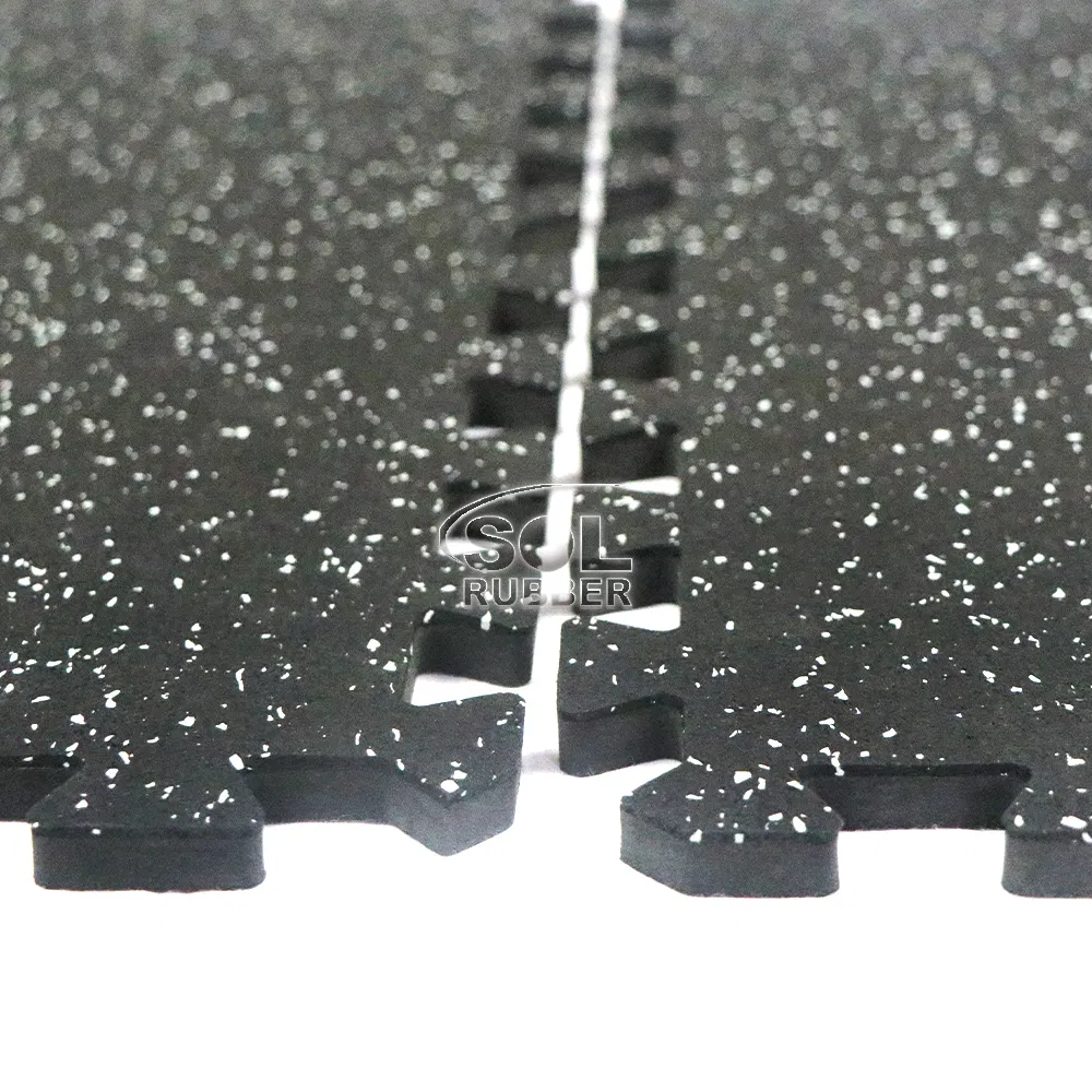 Sol Rubber Fitness Room EVA Foam Mats with Rubber Top