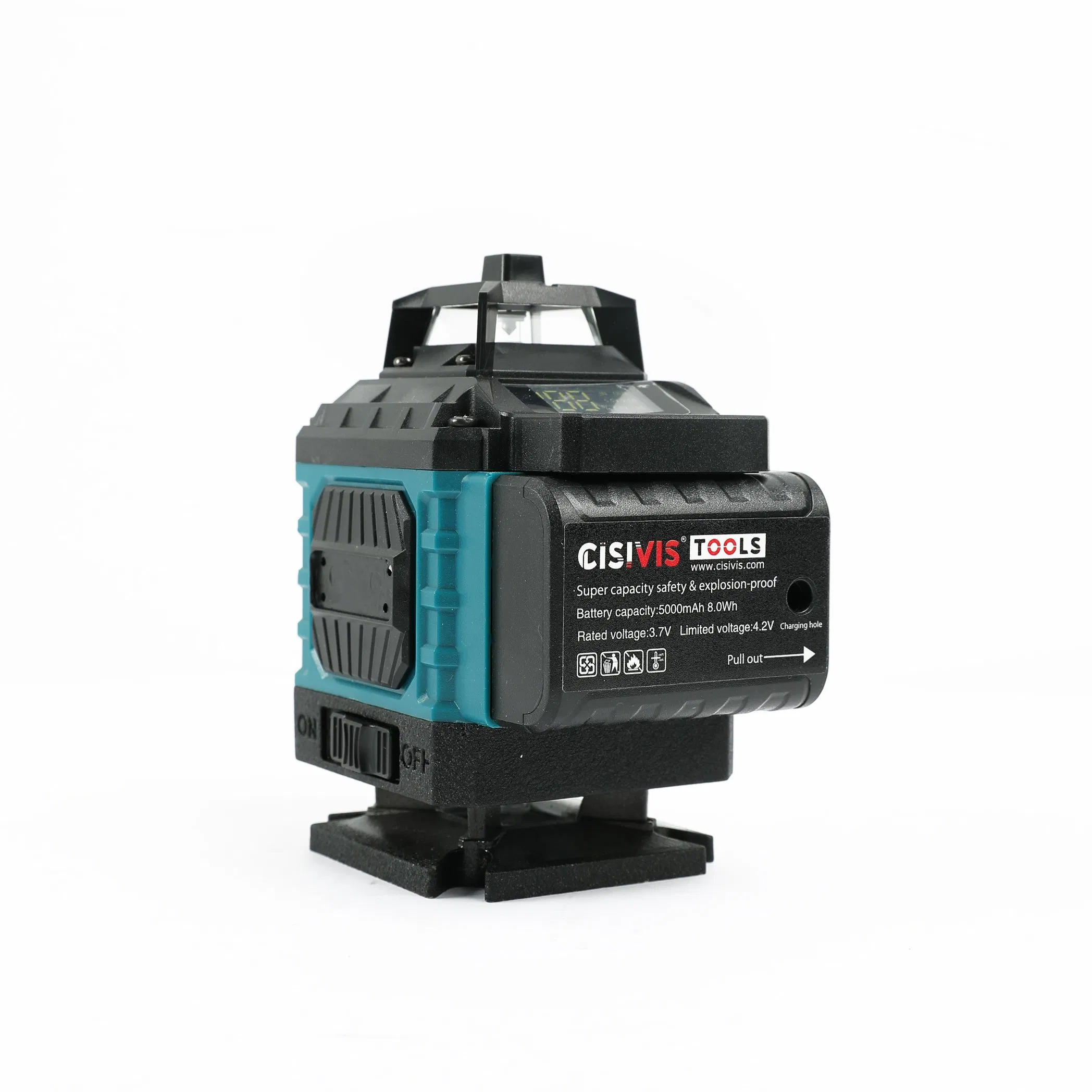 Cisivis 16-Line Green Laser Level with 2 Batteries & Charger 520nm Self-Leveling Laser Tool Rotary Laser Level