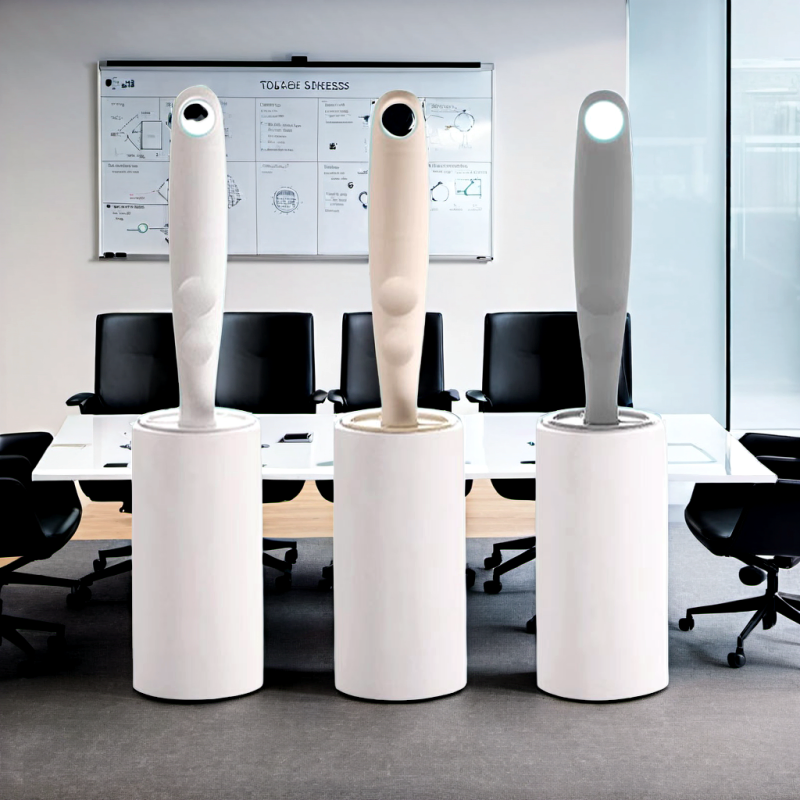 Custom Logo Manual Adhesive 10cm 30 60 90 100 Sheets Sticky Pet Hair Remover Cleaning Diagonal Cut Tear Paper Lint Roller for Clothes