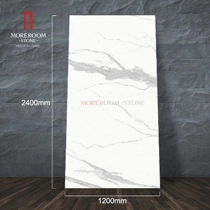 1200*2400 Bookmatch White Marble Big Size Ceramic Floor Tiles Large Format Matt Tile