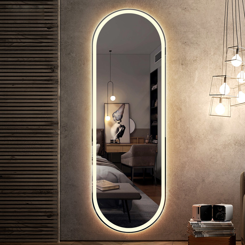 Large Full Size Frameless Mirror Decor Arch Mirror Aluminum Alloy Frame
