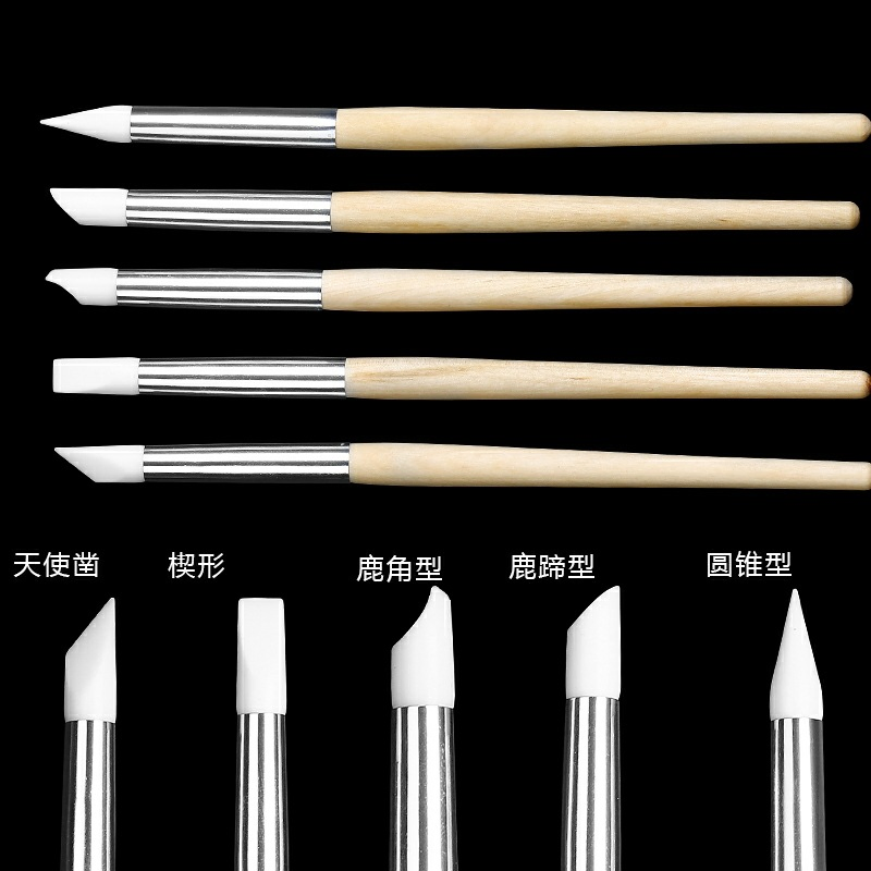 Manicure Silicon Embossed Pen 5PC/Set Super Soft Rubber Nail Art Pen