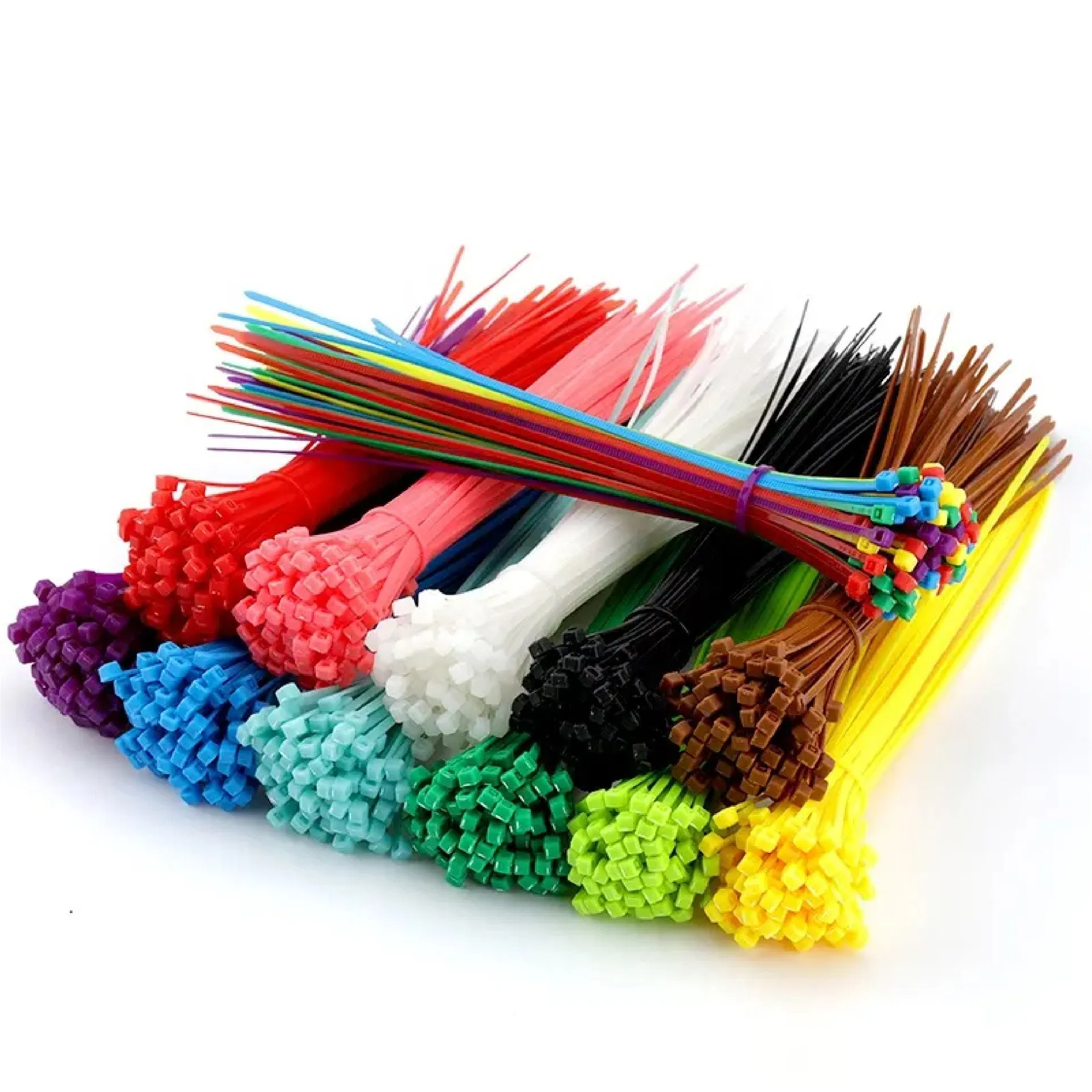 100 Reusable Color Zip Ties with Adjustable Tensile Strength for Indoor and Outdoor Multifunctional Plastic Ties (multi-color)