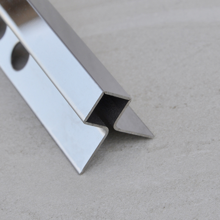 Foshan Metal Decorative Strip T V Shape Stainless Steel Tile Trim Profile for Ceramic Transition