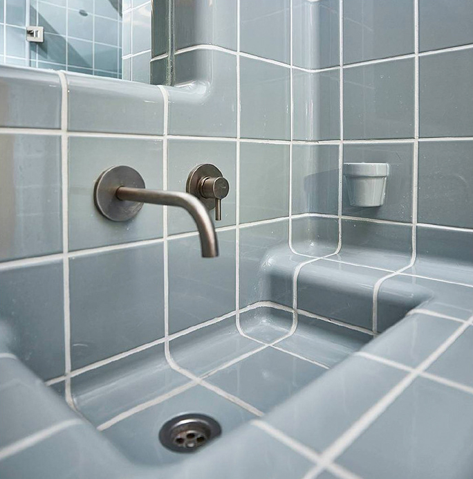 Bullnose Tile Corner Tile for Kitchen Table Bathroom Sink Grey