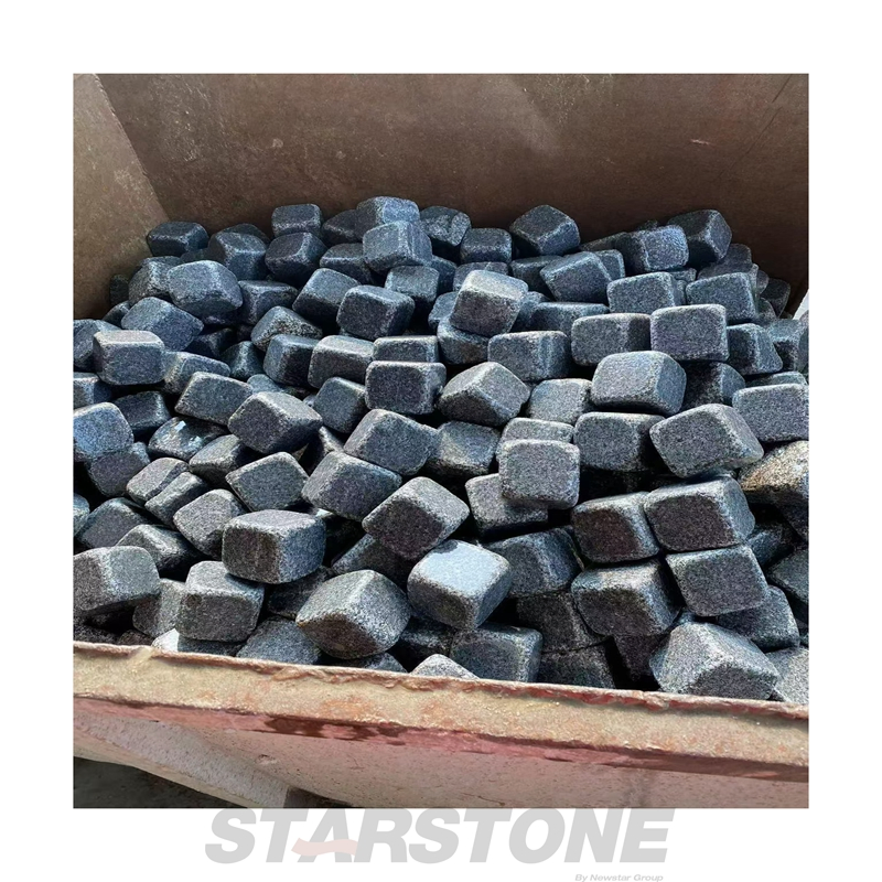 Black Granite Random Flagstone Black Basalt Stone Driveway Paving Stone
