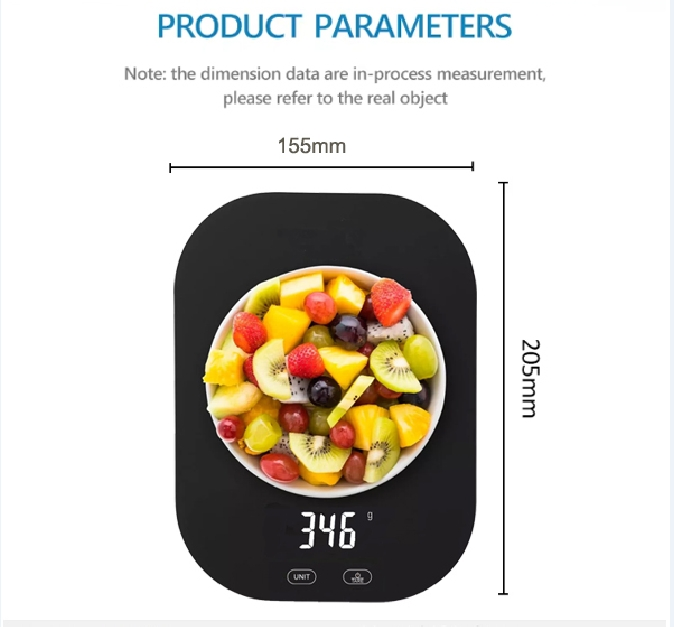 Кухонные весы Hession с LED дисплеем и стеклянной платформой