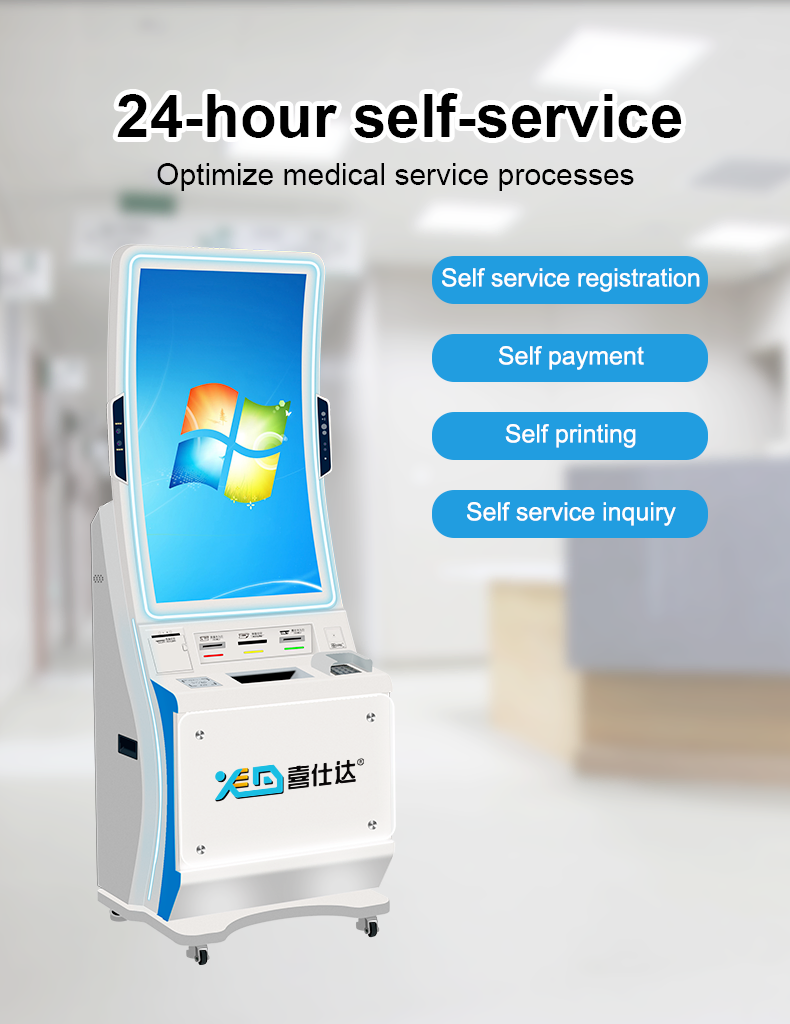 32 Inch Hospital Self Service Kiosk Payment Kiosk with A4 Printer/ Windows/Android Healthcare Kiosks