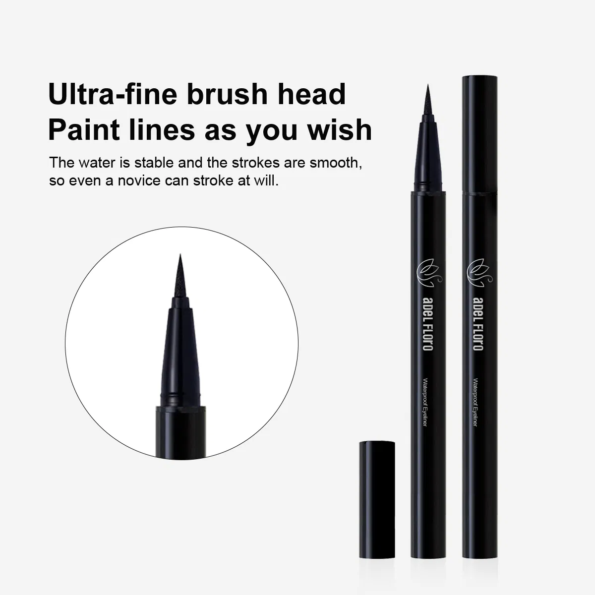Permanent Hypoallergenic Natural Vegan Brown Black Waterproof Smudge Proof Liquid Eyeliner Makeup