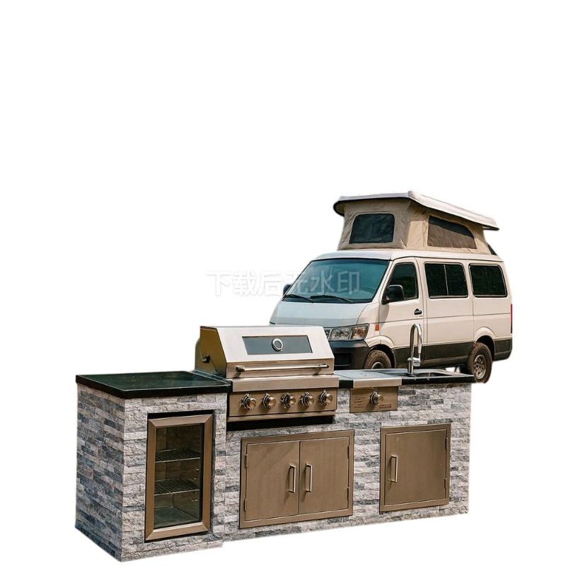 Weatherproof Outdoor Kitchen Cabinet with Ventilation Hole Design