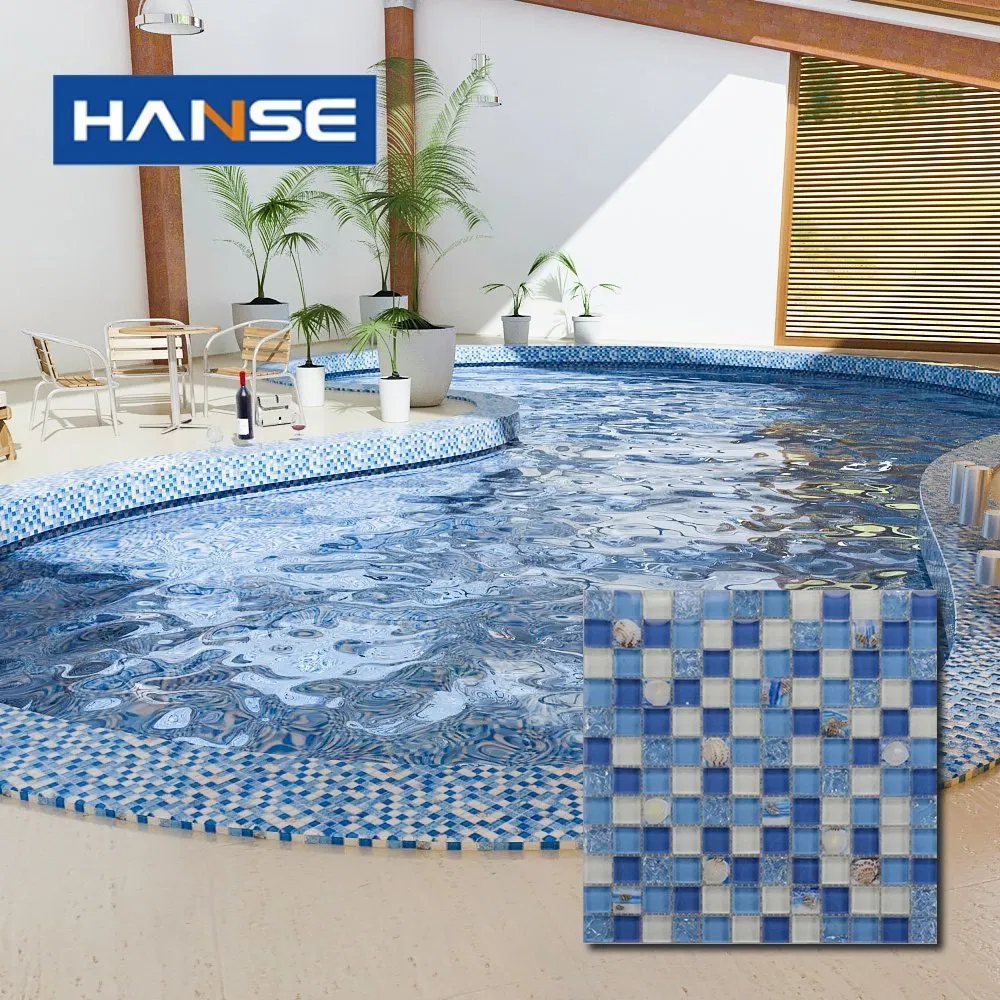 305*305mm with Ice Crackle Square Mosaic Tiles Light Yellow Mosaic