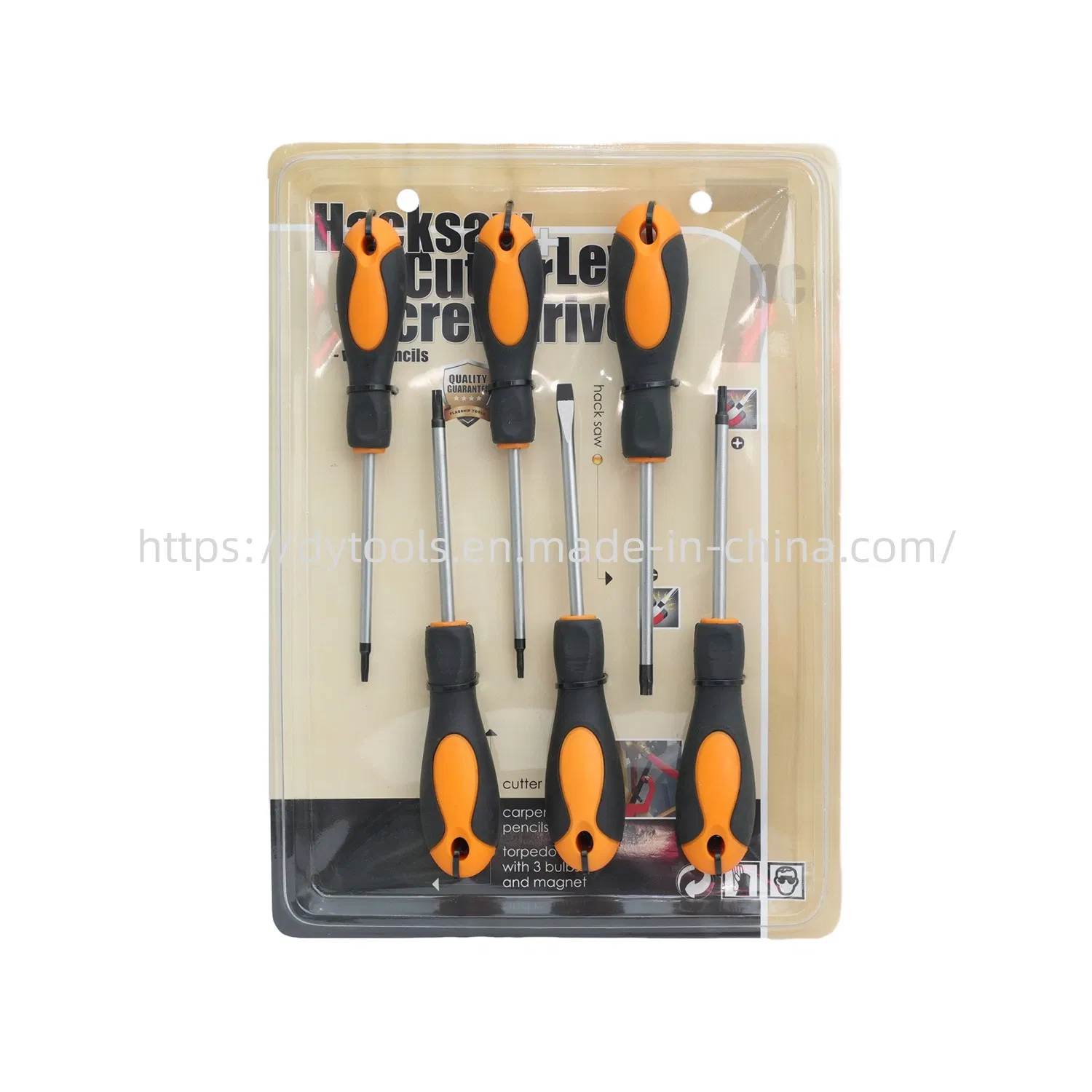 5PCS Chrome Plated Wooden Handle Screwdrivers