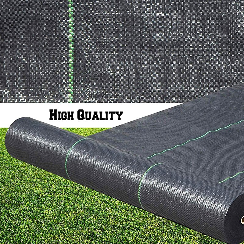 1X50m Woven Ground Cover Landscape Fabric Heavy PP Weed Barrier Garden Mat
