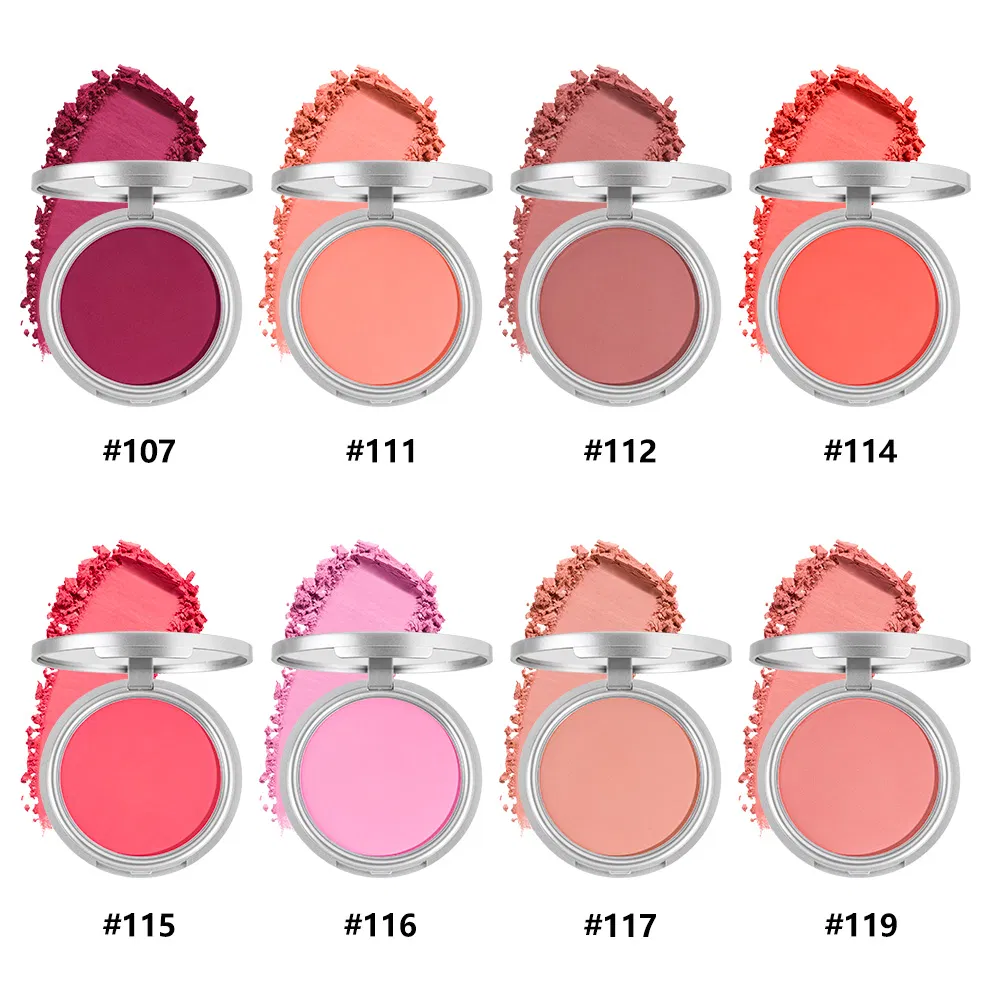 Custom Logo Organic Vegan Makeup Matte Natural Blush on Makeup Waterproof High Pigment Blush Palette