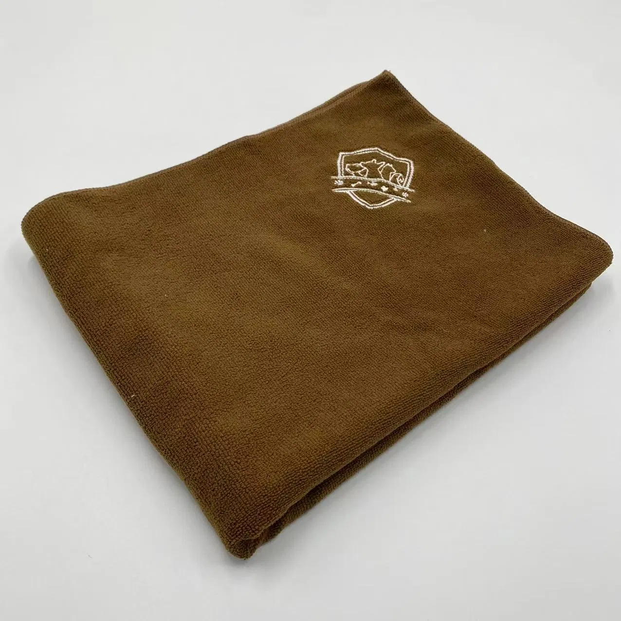 Cleanup High Quality Pet Dog Bathrobes Luxury Microfiber Absorbent Warm Wrap Head Full Body Dog Towel Microfiber Drying (The brown style)