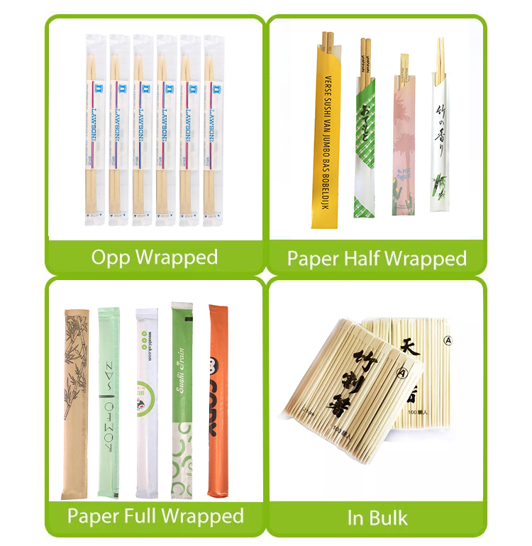 Full Paper Wrapped Customize Logo for Bamboo Chopsticks