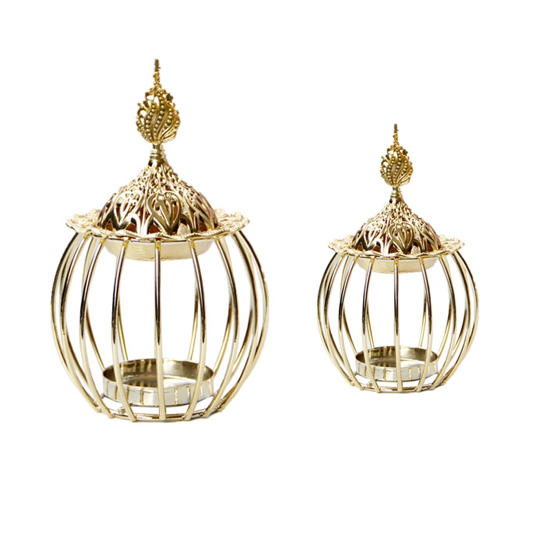 Wholesale High Quality Middle Eastern Arabic Incense Burner Gold Metal Incense Burner