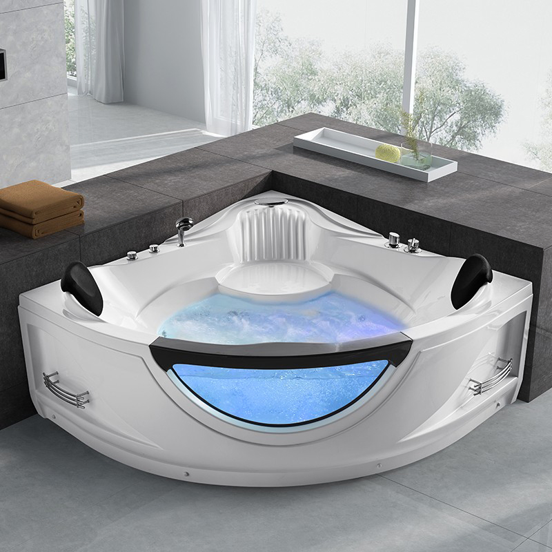 CE/TUV/SAA/Cupc New Design Spas Gecko/Balboa Control System Hot Tubs Corner White Whirlpool Massage Bathtub