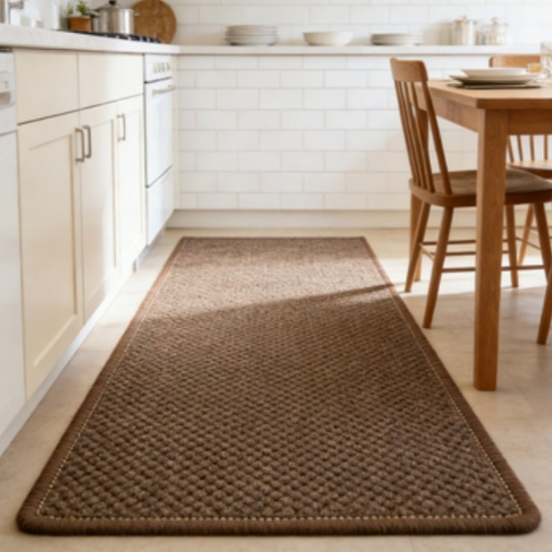 Kitchen Floor Carpet Solid Color Wear-Resistant Anti-Slip Stain-Resistant