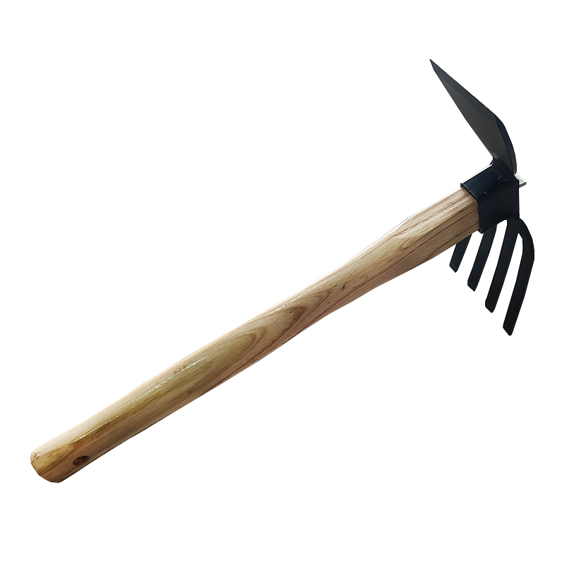 Farming Tools Wooden Handle Garden Dual-Purpose Hoe Vegetable Garden Planting Small Hoe