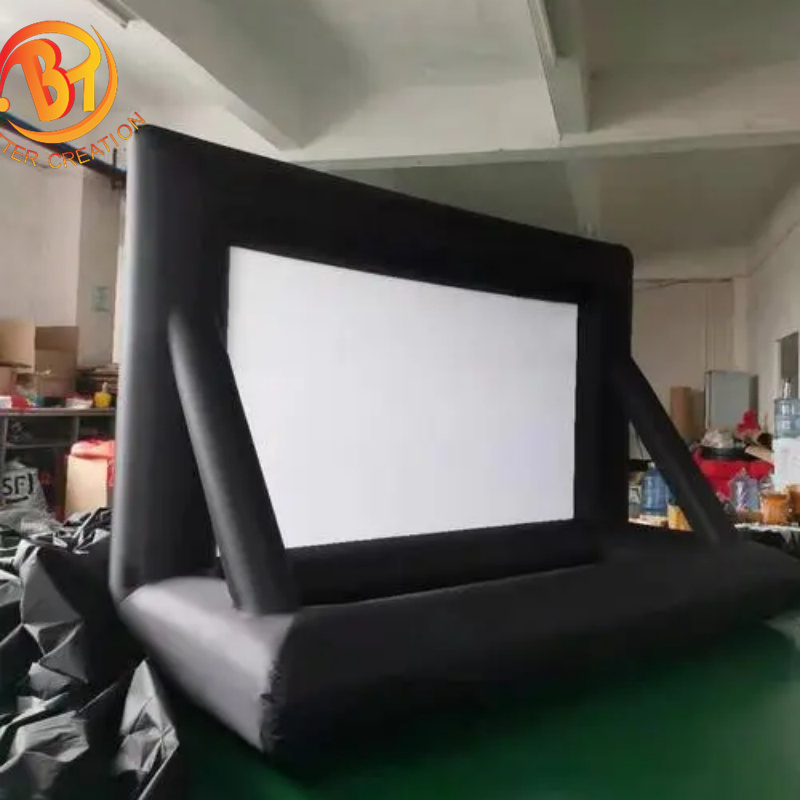 Foldable Portable Large Outdoor Inflatable Movie Screen Custom Size