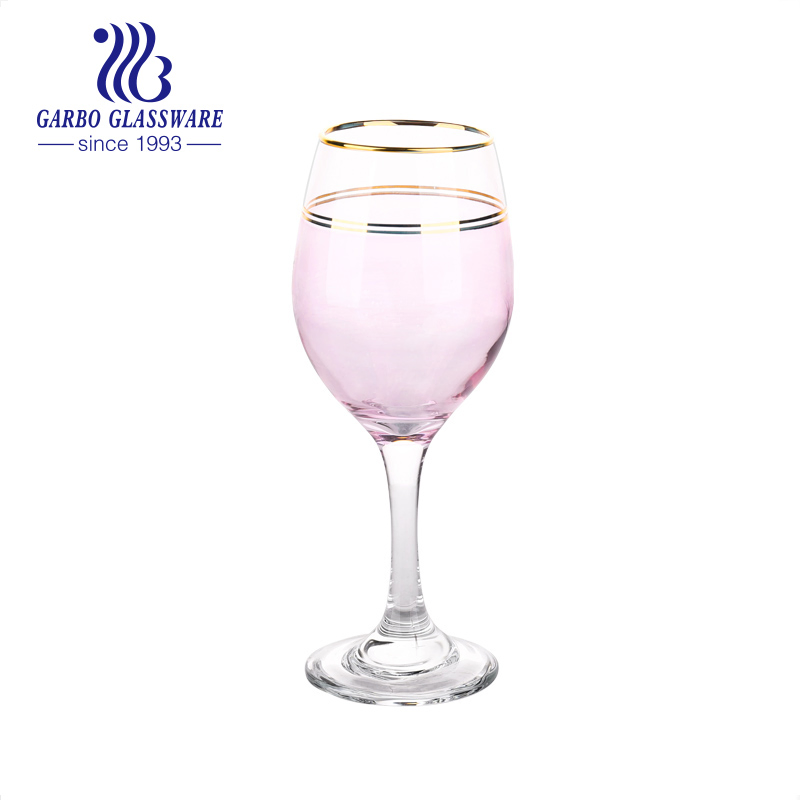 Luxurious Wine Glass Decanter and Goblet Stemware Set with Gold Rim