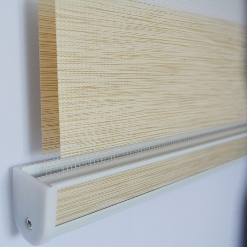 Jute Fabric Curtain Day and Night Double Layer Zebra Blinds Roller Shades Linen